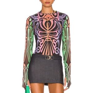 Liya Bodysuit in Multi Nouveau AFRM